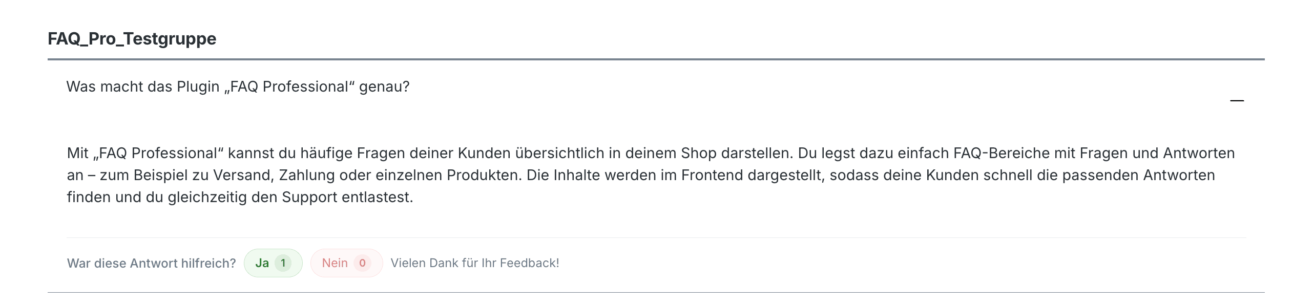 Beoordeling van een antwoord in de storefront